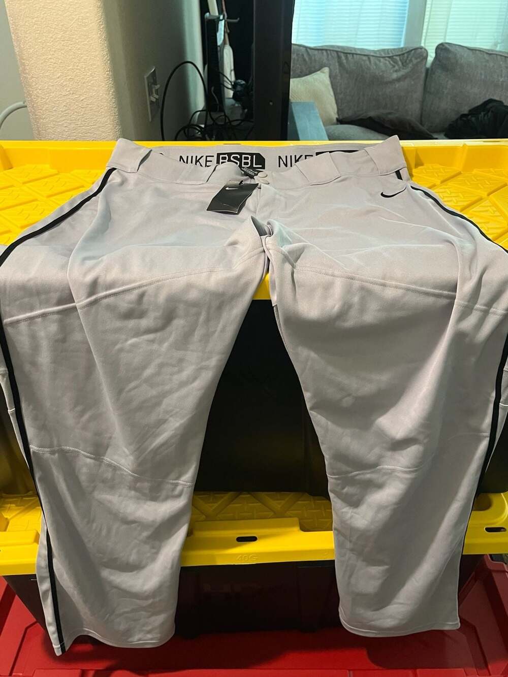 Nike Vapor Select Piped Baseball Pants 3XL Grey Black
